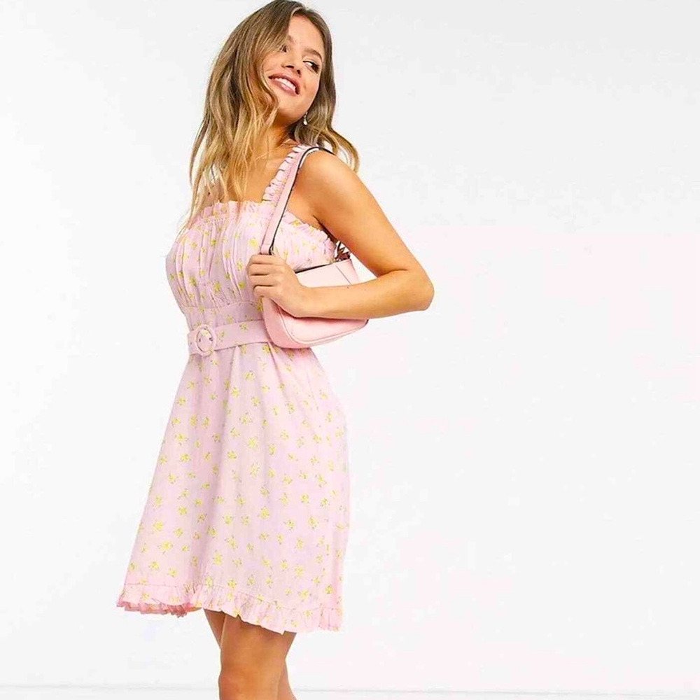FAITHFULL THE BRAND Mid Summer Floral Mini Dress Smocked